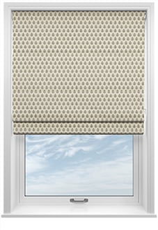 Emily Bond Jaipur, Charcoal - Twist&Fit Roman Blind